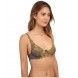 Free People Caught in My Web Plunge Underwire Bra F382O837 6PM8648098 Gunmetal Chartreuse Combo