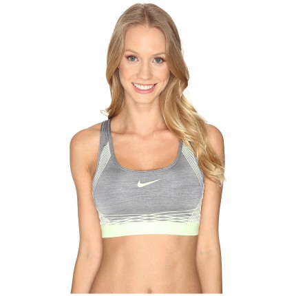 Nike Pro Hyper Classic Padded Medium Support Sports Bra 6PM8749989 Cool Grey/Barely Volt/Barely Volt