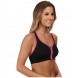 Shock Absorber Active Zipped Plunge Sports Bra S00BW 6PM8287600 Black/Pink