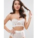 ASOS BRIDAL FAYE Satin & Lace Up Underwire Bustier Bra AS875075
