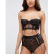 ASOS FAYE Satin & Lace Up Underwire Bustier Bra AS875079