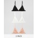 ASOS 3 Pack Lace Bra AS904337