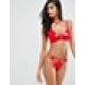 Wolf & Whistle Red Lace Cup Cross Over Strap Bra AS888363