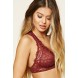 Forever 21 Scalloped Lace Bralette F2000219027 wine