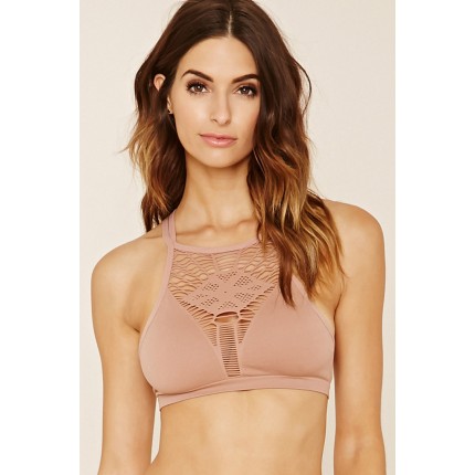 Forever 21 Seamless Cutout Bralette F2000221125 dusty pink