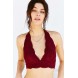 Out From Under Lace Halter Bra UO31011844 MAROON