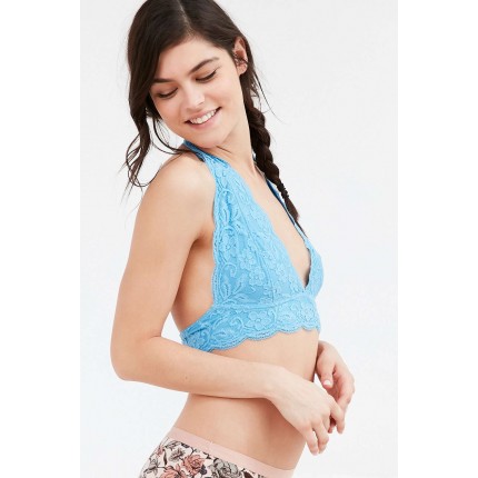 Out From Under Lace Halter Bra UO31011844 SKY