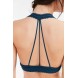 Out From Under Strappy Back Halter Bra UO36837490 BLUE