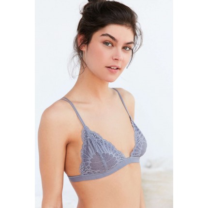 Out From Under Lace Triangle Bralette UO37112778 DARK GREY