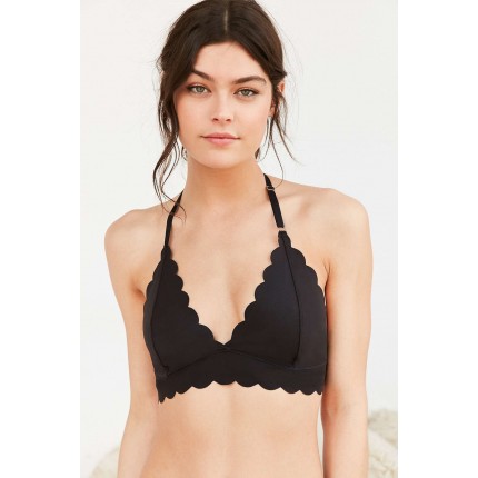 Out From Under Sierra Scallop Fusion Bra UO37443561 BLACK