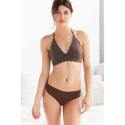 Out From Under Sierra Scallop Fusion Bra UO37443561 BROWN