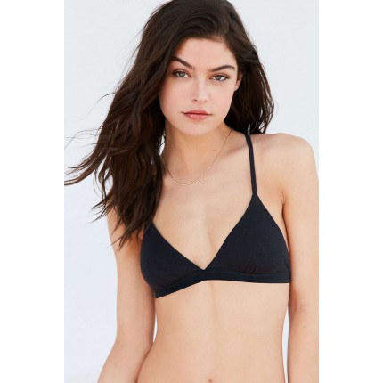 Out From Under Ribbed Triangle Bra UO38744132 BLACK