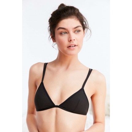 Out From Under Patitz Shirred Triangle Bralette UO39059829 BLACK
