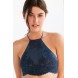 Out From Under Madison Applique High Neck Bra UO39240973 BLUE