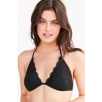 Out From Under Trina Lace Halter Bra UO39576004 BLACK
