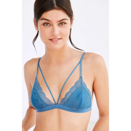 Out From Under Ari Strappy Front Triangle Bra UO39909080 DARK GREEN