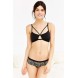 Silence + Noise Front O-Ring Strappy Bralette UO32154031 BLACK