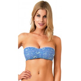 Heaven Scent Blue and White Lace Love Scented Bandeau Bra
