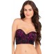 Rene Rofe Hot Pink and Black Lace Convertible Bustier Bra YRR-B24705-BLK